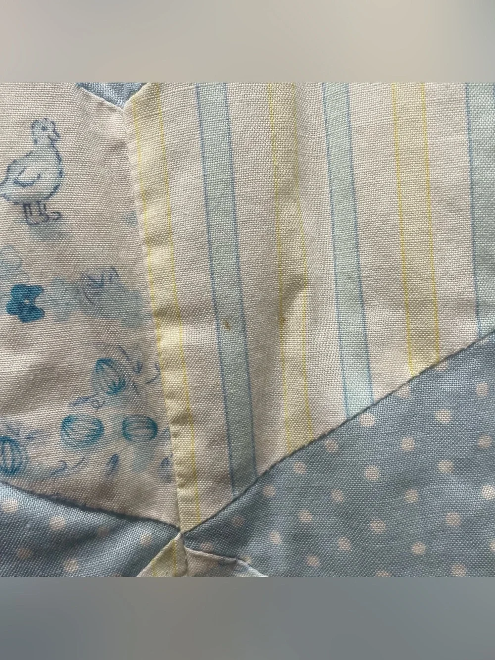 VTG Martha Stewart Everyday Baby RARE Bunny Chicks Floral Quilted Crib Blanket